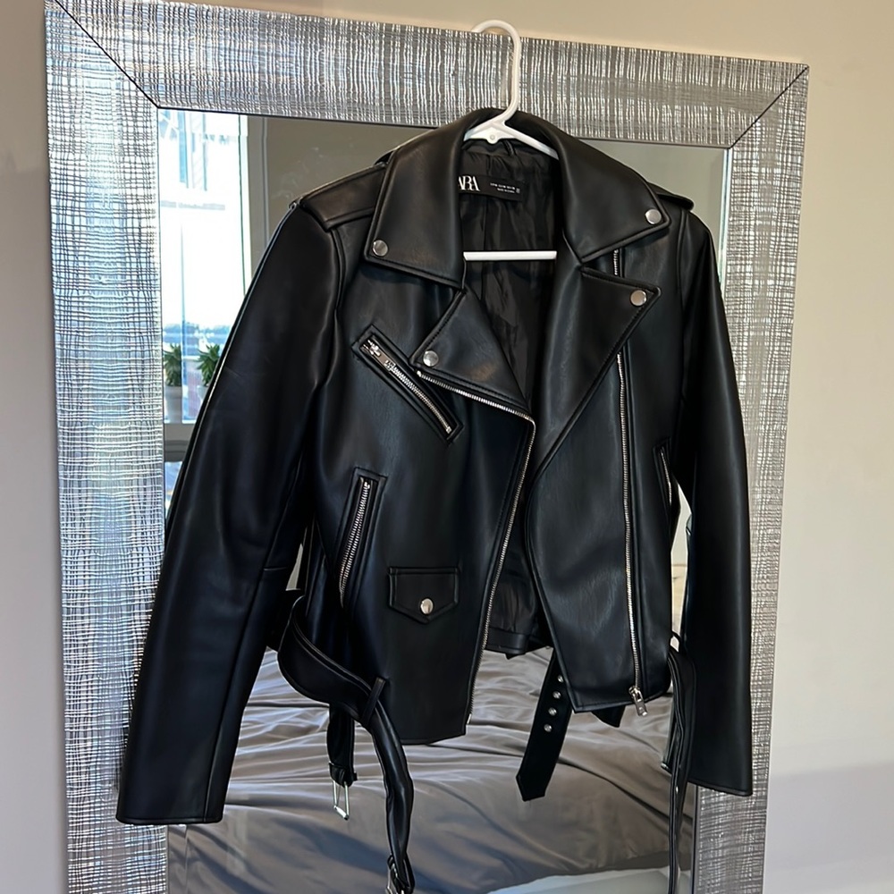 Zara faux leather jacket
